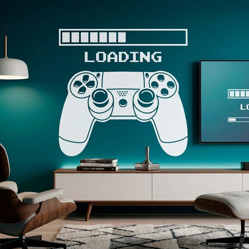 Wall Stickers: Videogame Console Controller Loading