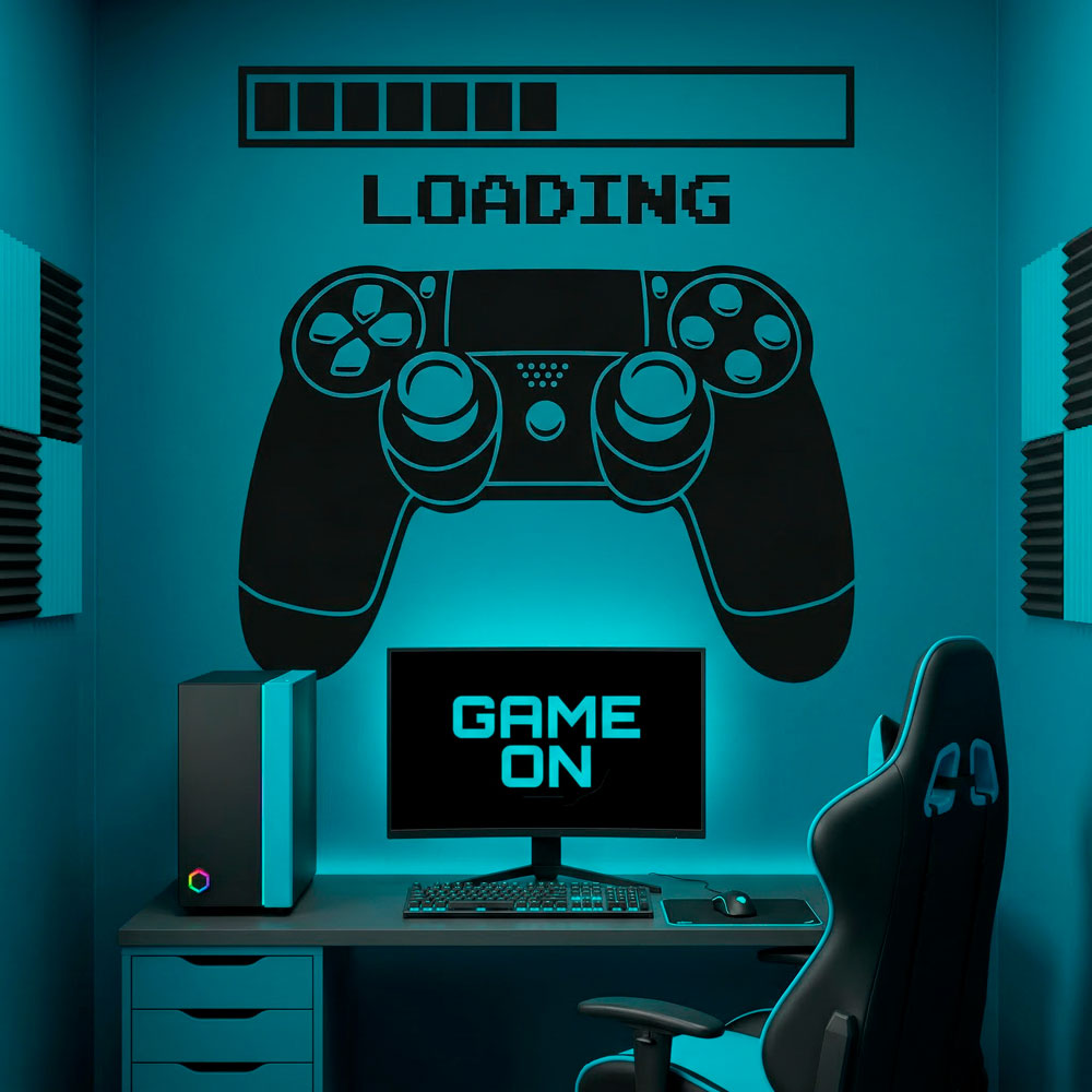 Wall Stickers: Videogame Console Controller Loading