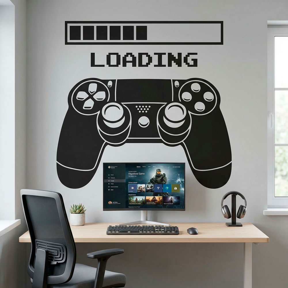 Wall Stickers: Videogame Console Controller Loading