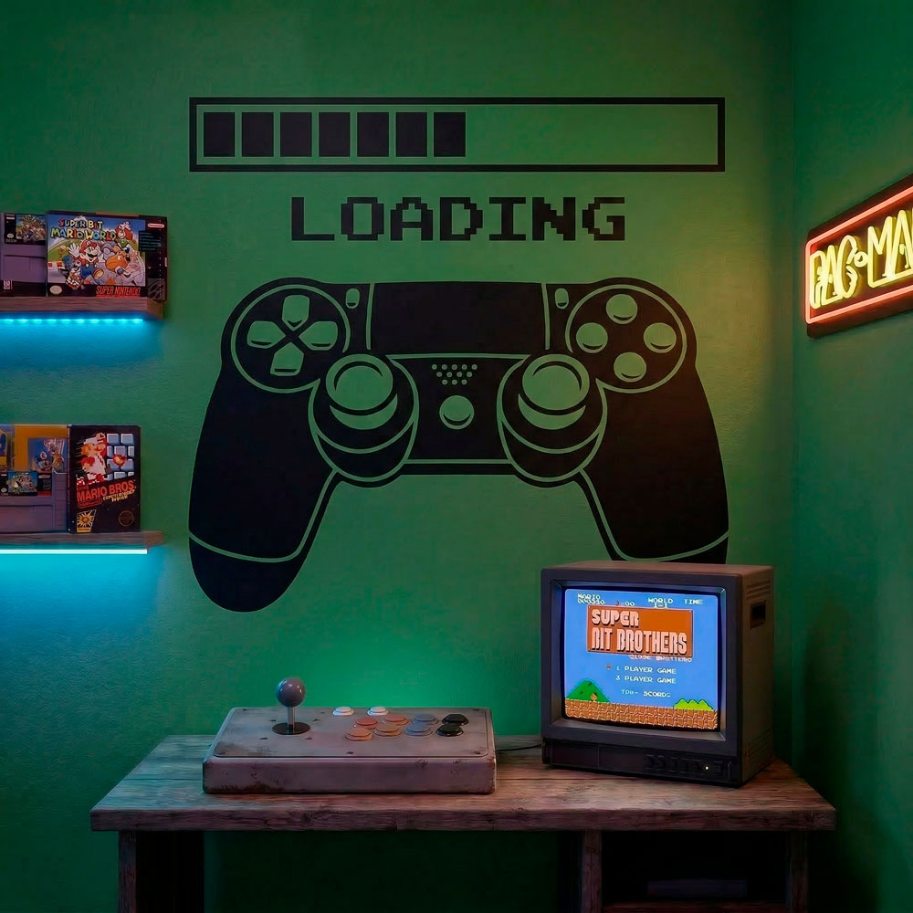 Wall Stickers: Videogame Console Controller Loading