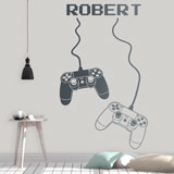 Wall Stickers: Play Station Controllers Personalised 3