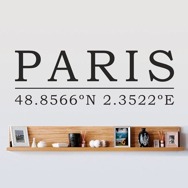 Wall Stickers: Paris Geographical Coordinates