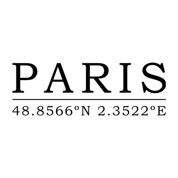 Wall Stickers: Paris Geographical Coordinates