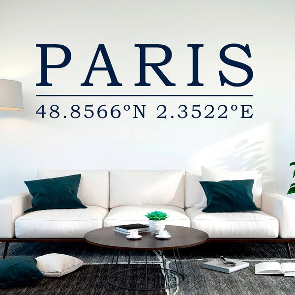 Wall Stickers: Paris Geographical Coordinates