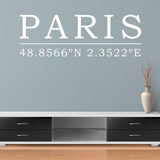 Wall Stickers: Paris Geographical Coordinates 3