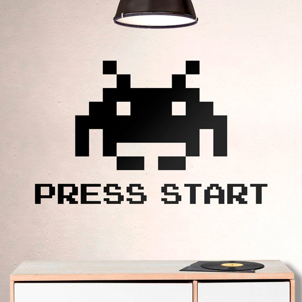 Wall Stickers: Space Invaders Press Start