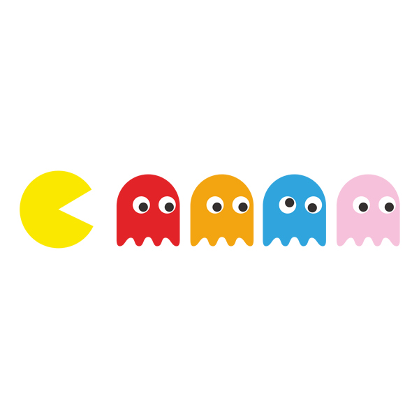 Wall Stickers: Pac-Man and 4 Ghosts 0