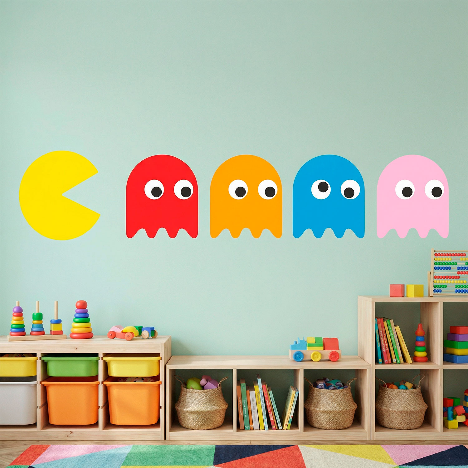 Wall Stickers: Pac-Man and 4 Ghosts