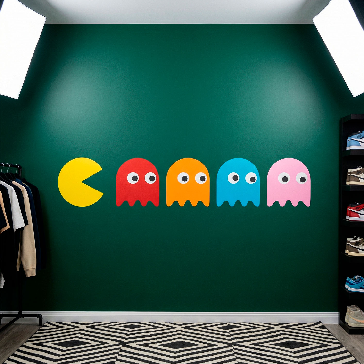 Wall Stickers: Pac-Man and 4 Ghosts