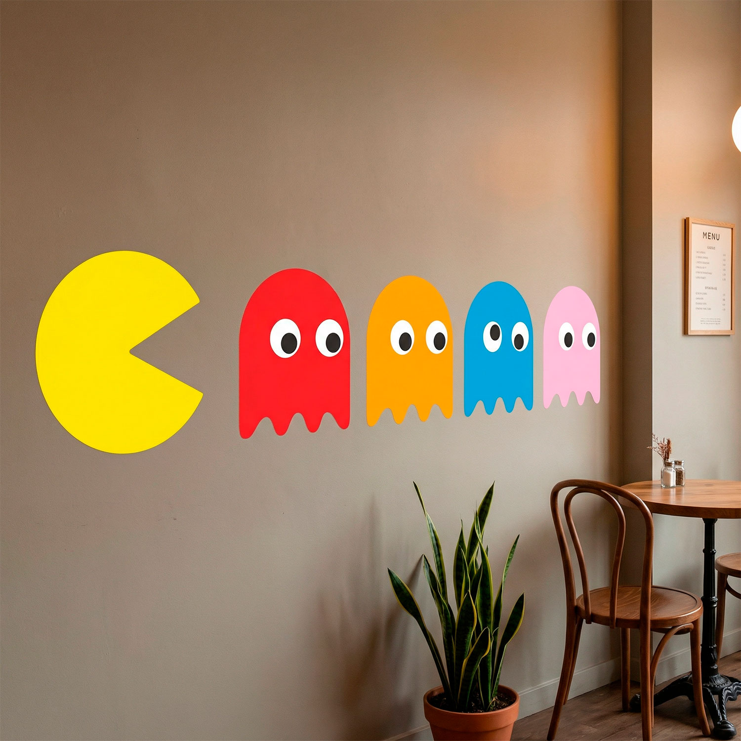Wall Stickers: Pac-Man and 4 Ghosts