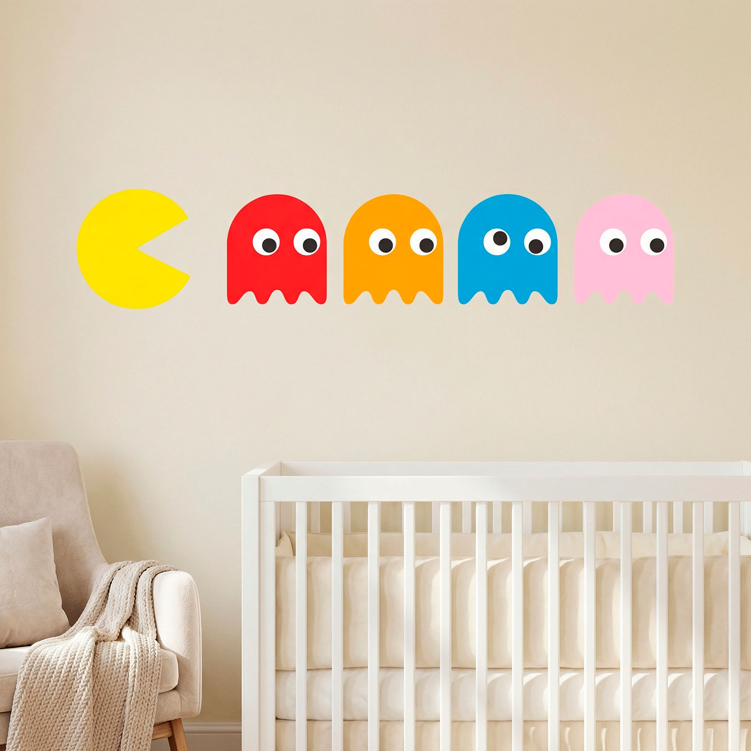 Wall Stickers: Pac-Man and 4 Ghosts
