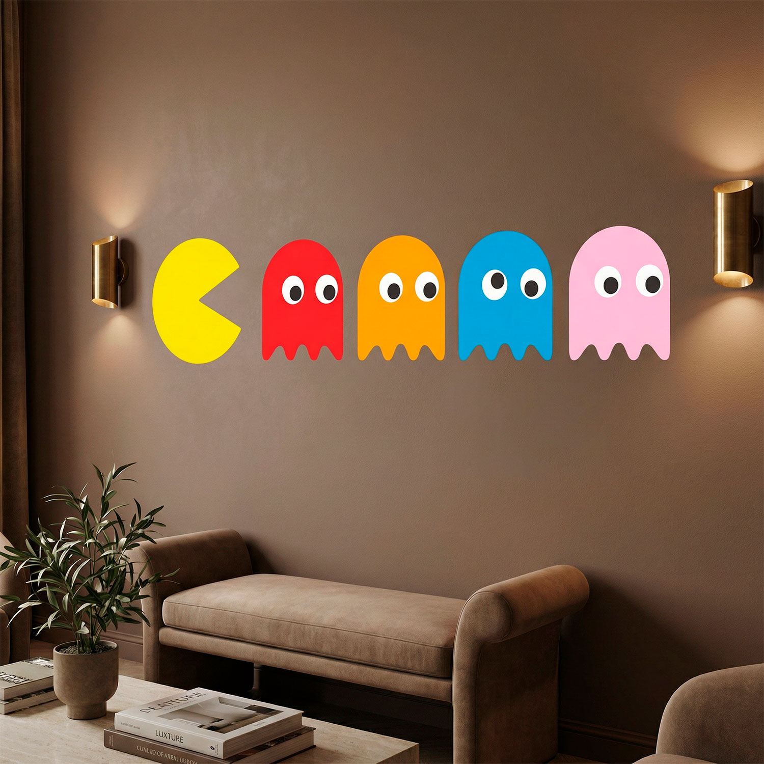 Wall Stickers: Pac-Man and 4 Ghosts