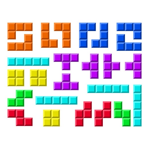 All tetris pieces store