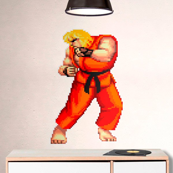 Wall Stickers: Street Fighter Ken Pixel Art