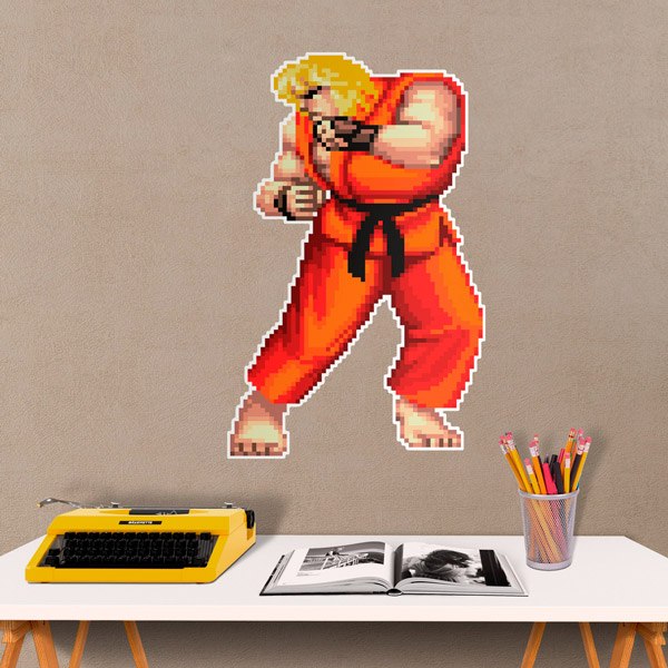 Wall Stickers: Street Fighter Ken Pixel Art
