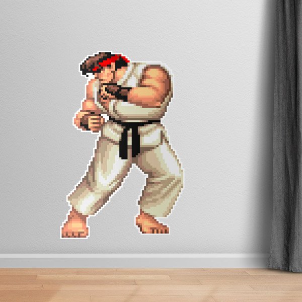 Wall Stickers: Street Fighter Ryu Pixel Art 1