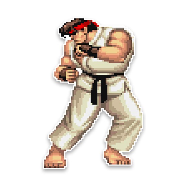 Wall Stickers: Street Fighter Ryu Pixel Art
