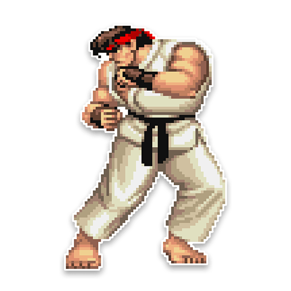 Wall Stickers: Street Fighter Ryu Pixel Art 0