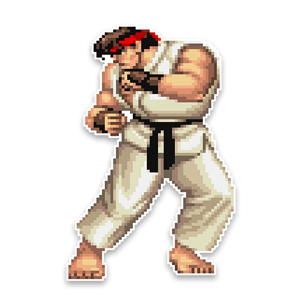 Ryu Street Fighter Original Artwork - Street Fighter - Sticker