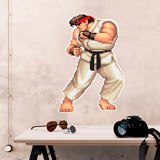 Wall Stickers: Street Fighter Ryu Pixel Art 3