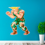 Wall Stickers: Street Fighter Guile Pixel Art 3