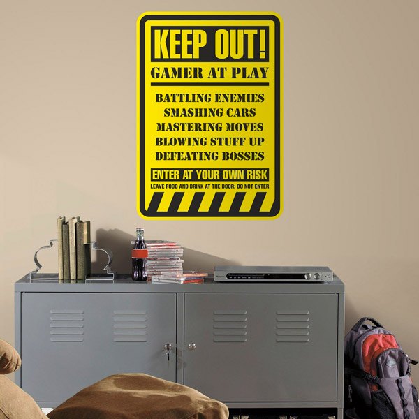 Wall Stickers: Keep Out! Gamer at Play