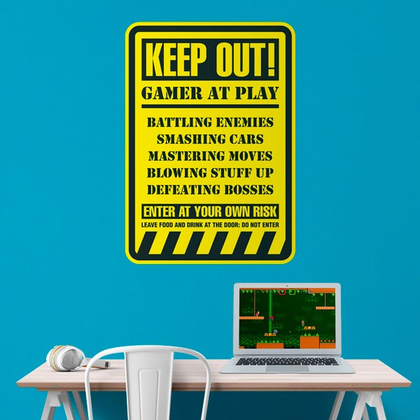 Wall Stickers: Keep Out! Gamer at Play