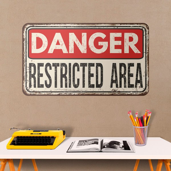 Wall Stickers: Danger Restricted Area 1