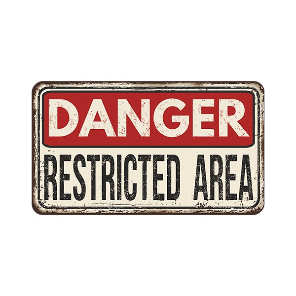 Wall Stickers: Danger Restricted Area