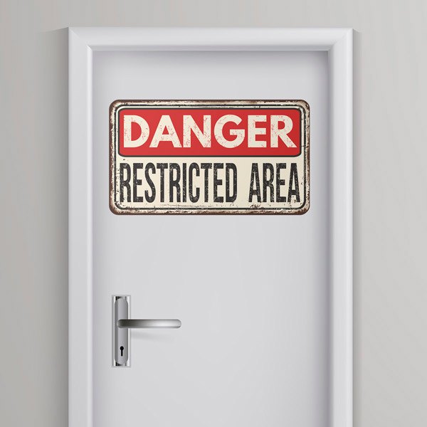 Wall Stickers: Danger Restricted Area