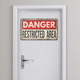 Wall Stickers: Danger Restricted Area 3