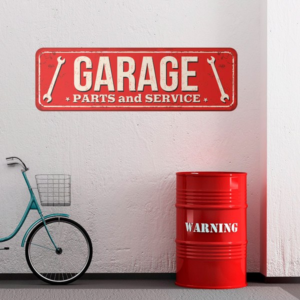 Wall Stickers: Garage Parts and Service 1