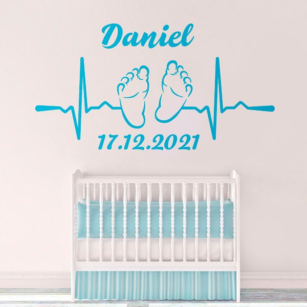 Stickers for Kids: Personalised Baby Cardiogram