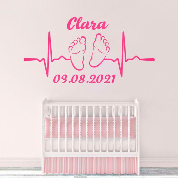 Stickers for Kids: Personalised Baby Cardiogram