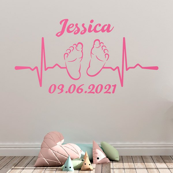 Stickers for Kids: Personalised Baby Cardiogram