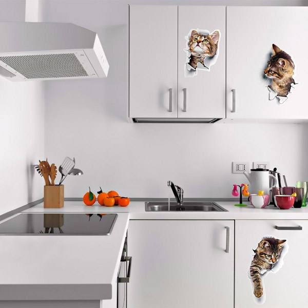 Wall Stickers: 3 naughty cats