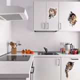 Wall Stickers: 3 naughty cats 4