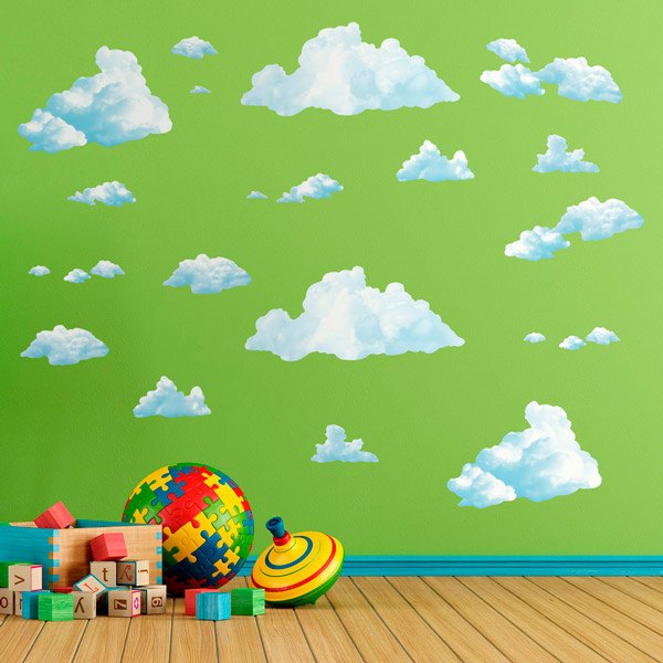 Stickers for Kids: Fluffy clouds