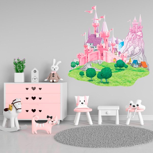 Stickers for Kids: Pink castle