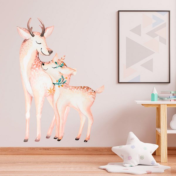 Stickers for Kids: Doe with her fawn