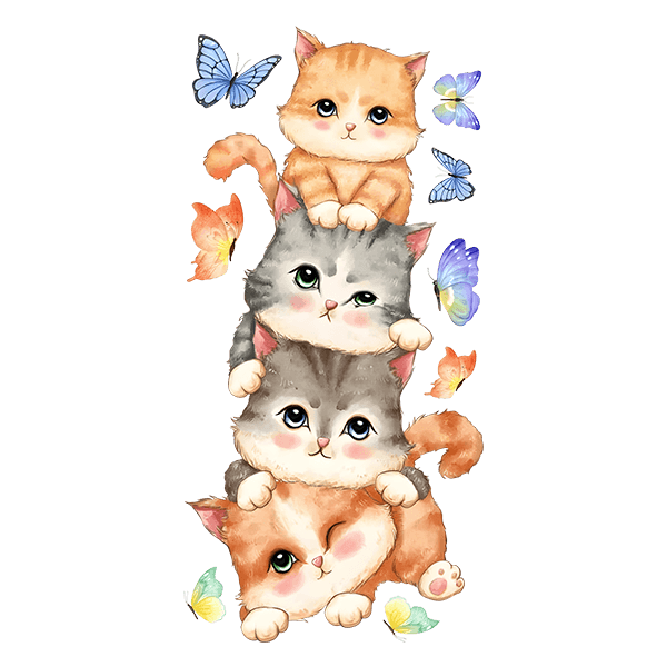 Stickers for Kids: Cats and Butterflies 0