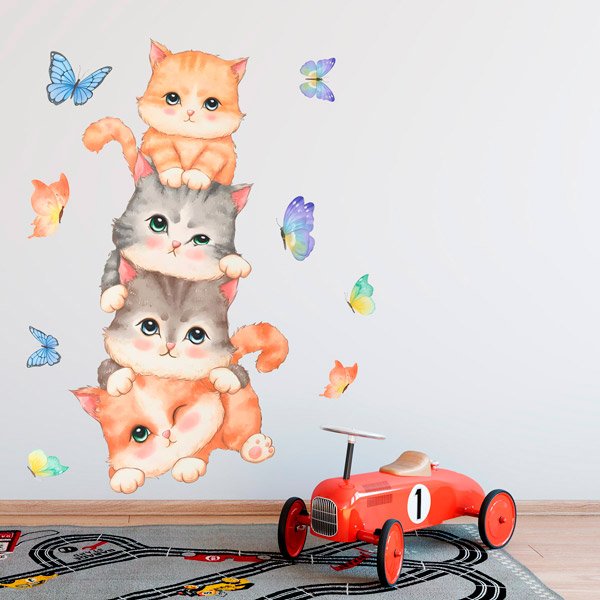 Stickers for Kids: Cats and Butterflies