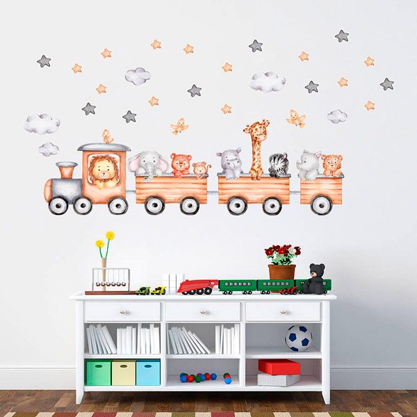 Stickers for Kids: The animal train