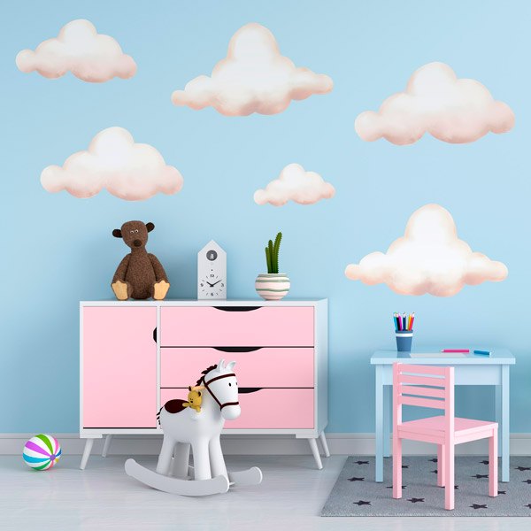 Stickers for Kids: Soft clouds