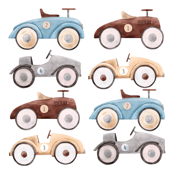 Stickers for Kids: Vintage toy cars 0