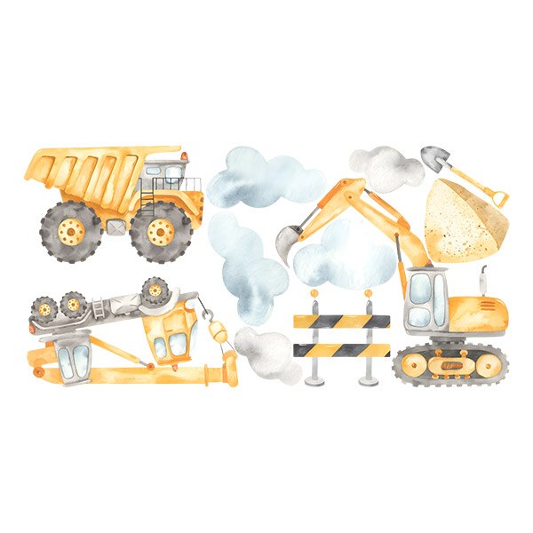 Stickers for Kids: Excavating machines