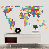Wall Stickers: World Map Tetris 3