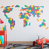 Wall Stickers: World Map Tetris 4