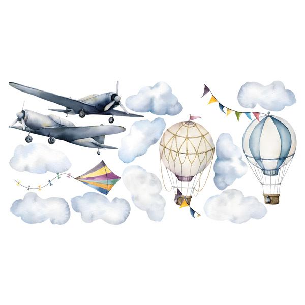 Stickers for Kids: Aeroplanes and balloons