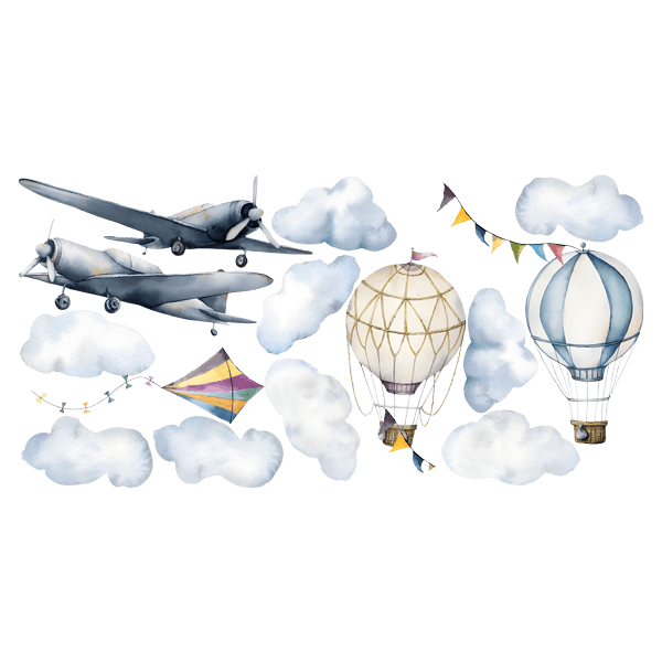 Stickers for Kids: Aeroplanes and balloons